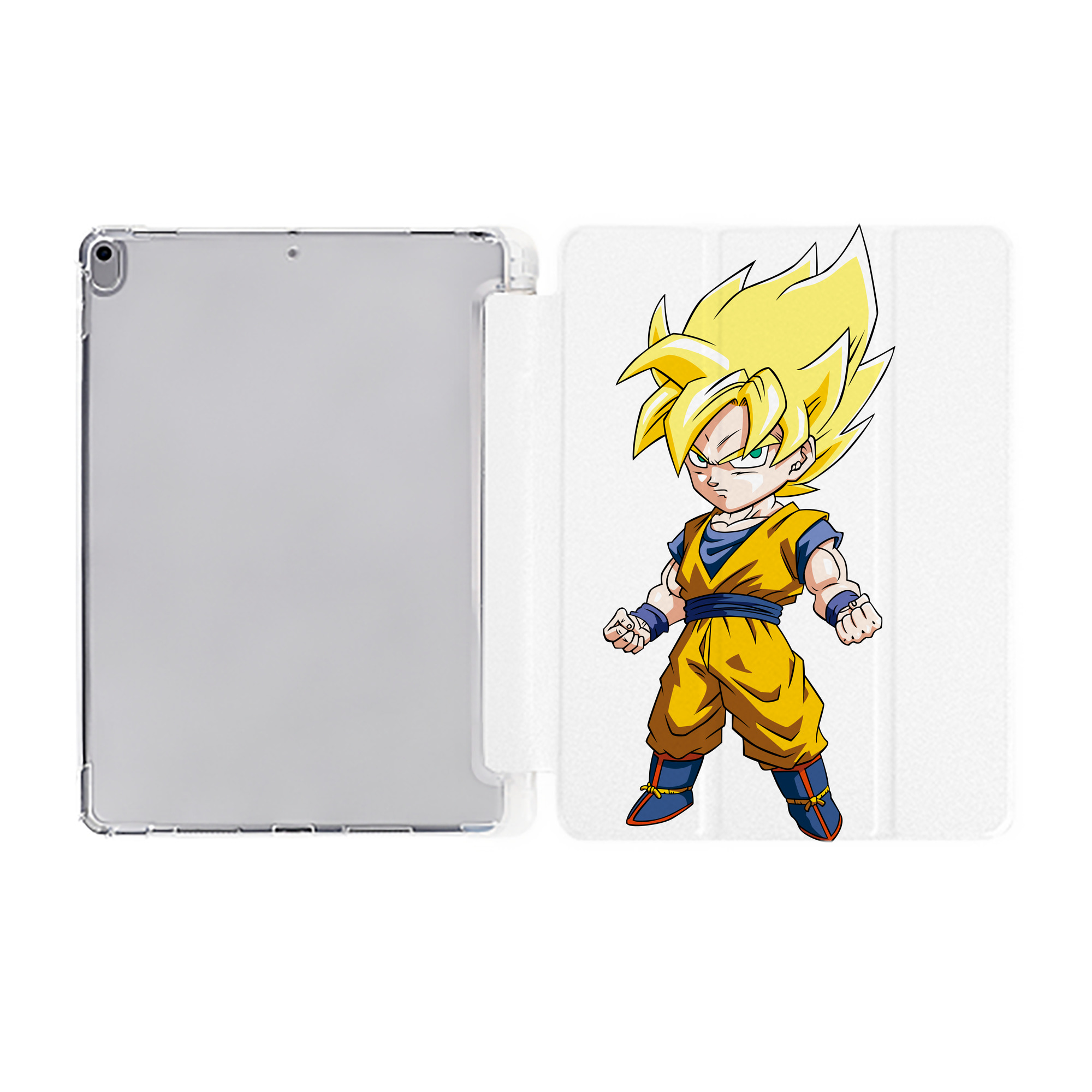 （画像用） ドラゴンボール 孫悟空（そん ごくう）Son Goku カカロット DRAGON BALL Kakarotto IPad ケース ペン収納付き 三つ折りスタンド PUレザー×シリコン 対応機種9.5/10.5/10.9インチ